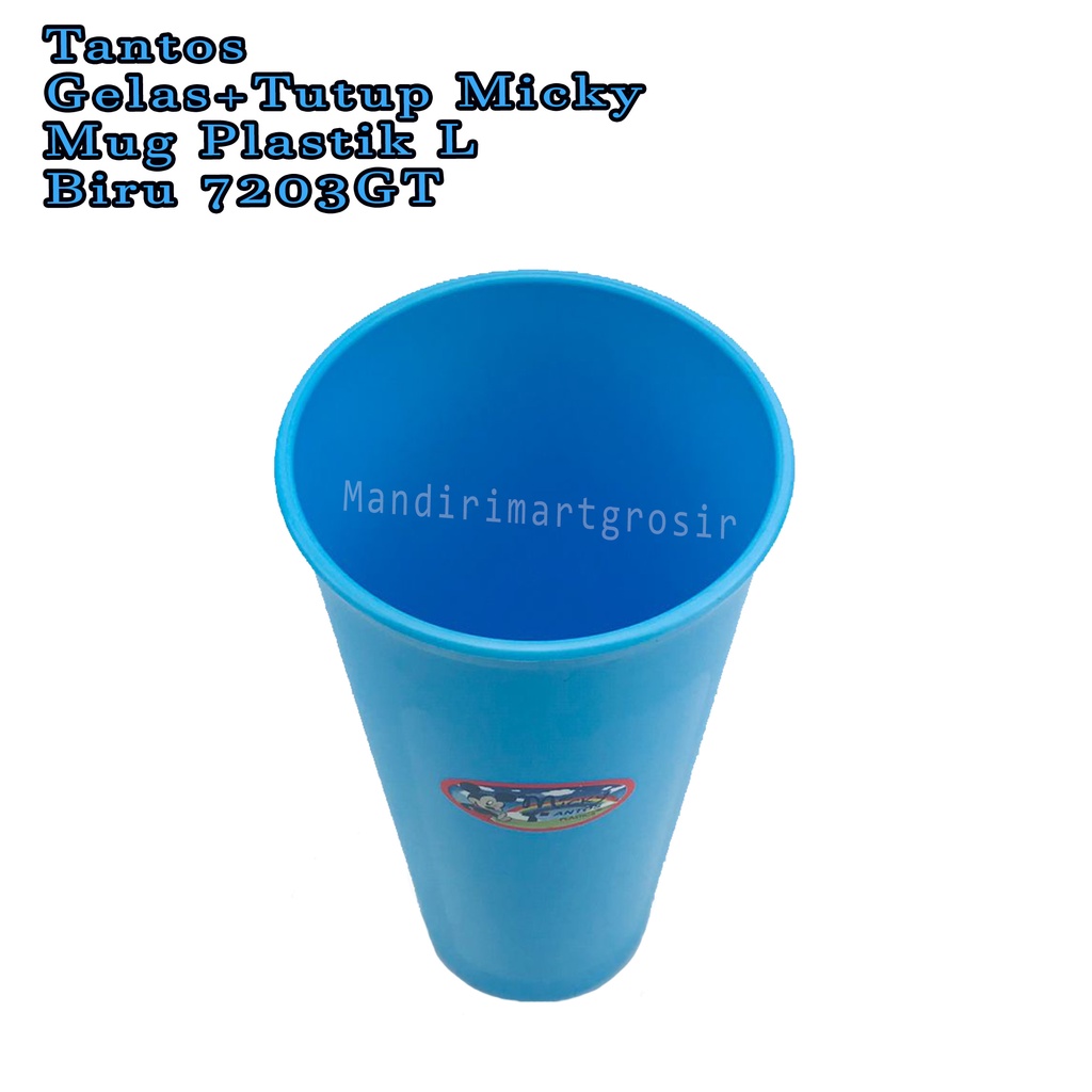 Gelas+Tutup Micky *Tantos * Mug Plastik (L) * Warna Biru 7203GT