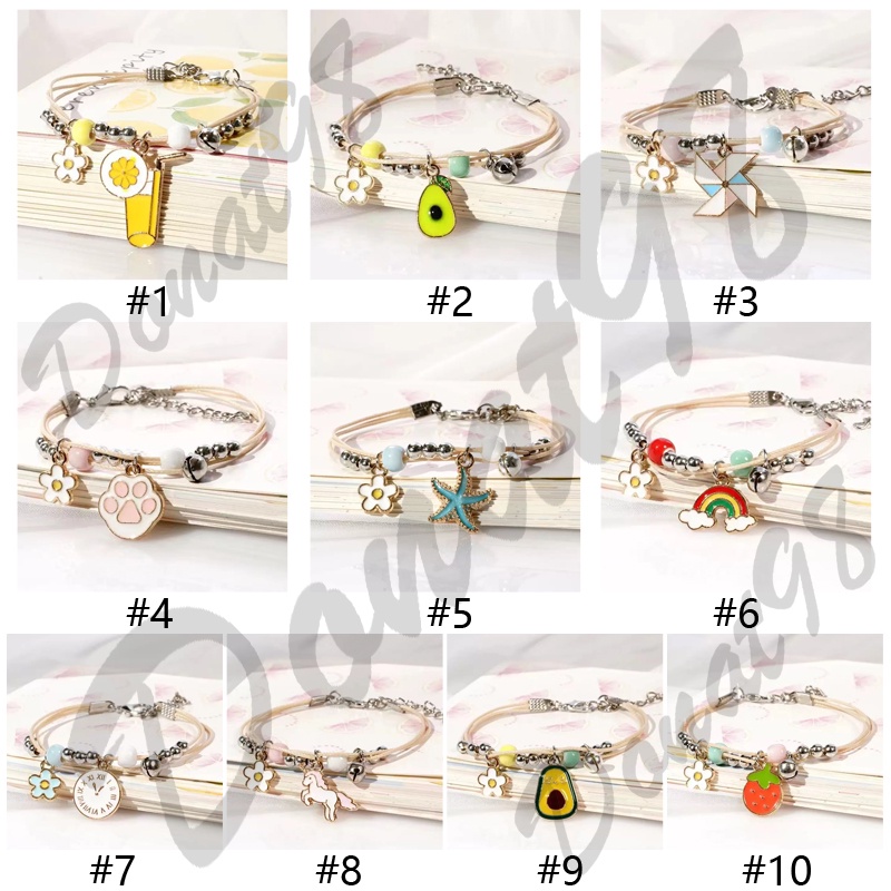 Gelang Couple Daisy Etnik Bead Tali persahabatan Braided Bracelet/Friendship Adjustable Daisy-2