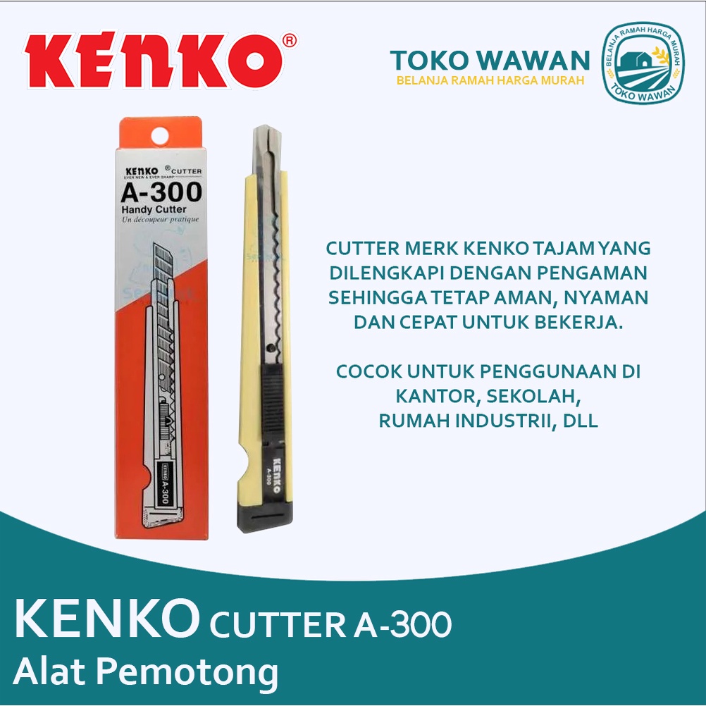 

Cutter KENKO A-300 Pisau Kater Pemotong A300 Kecil Karter Tajam