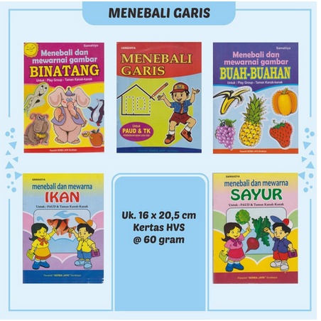 Buku Anak-Cerita Anak-Buku Anak TK/PAUD-Dongeng Binatang-Lengkap dan Murah Menebali Garis Srb.Jy