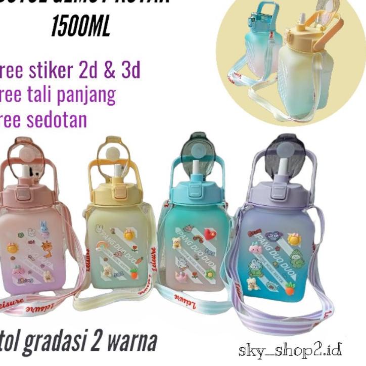 ㊦ BOTOL GEMOY KOTAK 1500ML / BOTOL VIRAL GRADASI 3D か