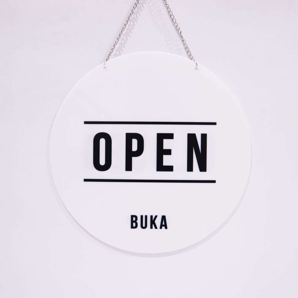 

Open Close Gantungan Sign Cafe Signage Toko Open Closed Restoran Papan Board Buka Tutup