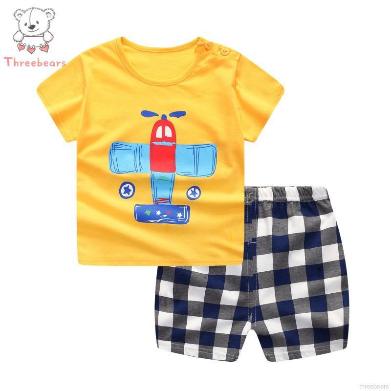 Setelan Kaos T-Shirt Bayi Laki-laki Lengan Pendek Gambar ...