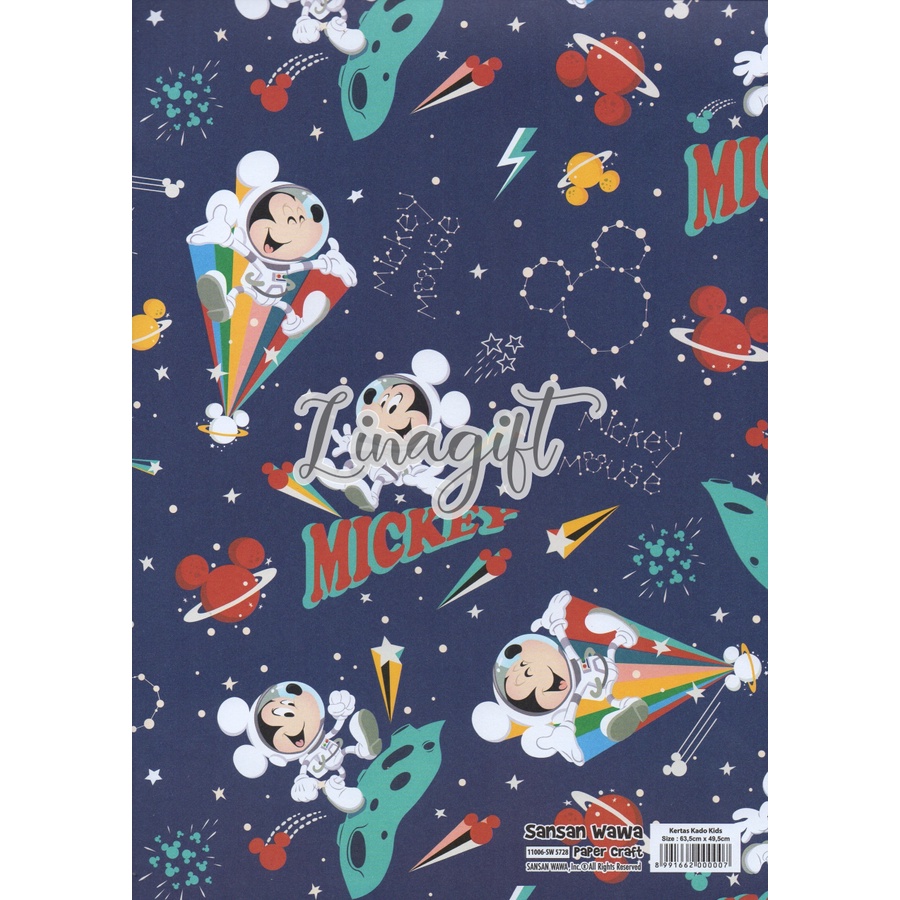 ( 5 Lembar ) JUMBO MICKEY TSUM DORAEMON - KERTAS KADO SANWA - GIFT WRAPPING PAPER SANSAN WAWA TSUM TSUM / MINNIE MOUSE / DAISY DUCK / DONALD DUCK / GOOFEY / DISNEY ADVENTURES / CLASSIC VINTAGE