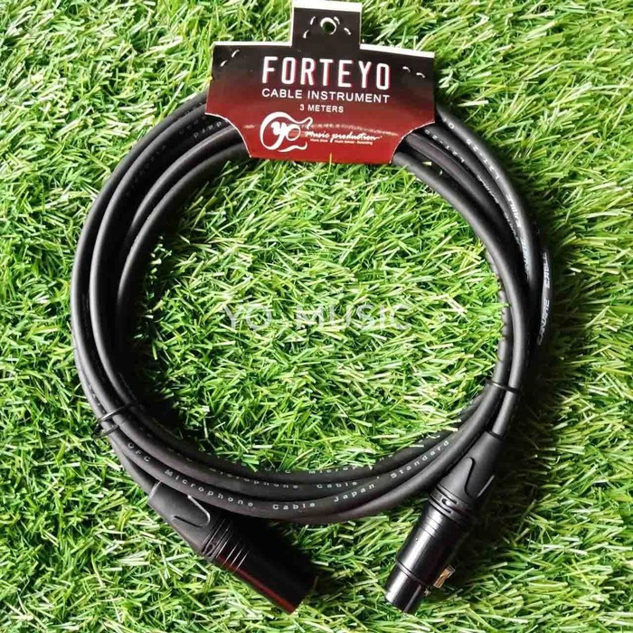Jack Kabel Mic Instrument XLR 48 V Silver/Black Forteyo Original