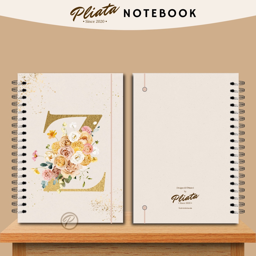 PLIATA NOTEBOOK SPIRAL - GOLD Y-Z - Softcover Doft Aesthetic Book Buku Tulis