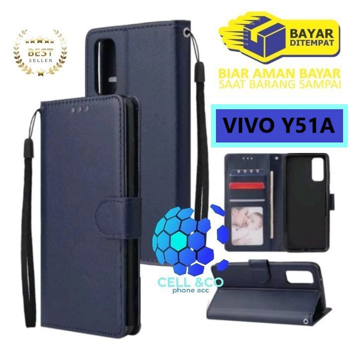 Flip cover VIVO Y51A Flip case buka tutup kesing hp casing flip case leather wallet