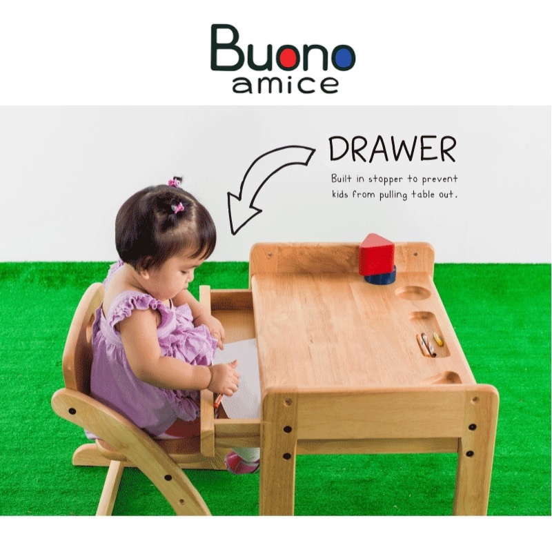 Yamatoya Buono Amice Desk And Chair Meja Belajar Anak