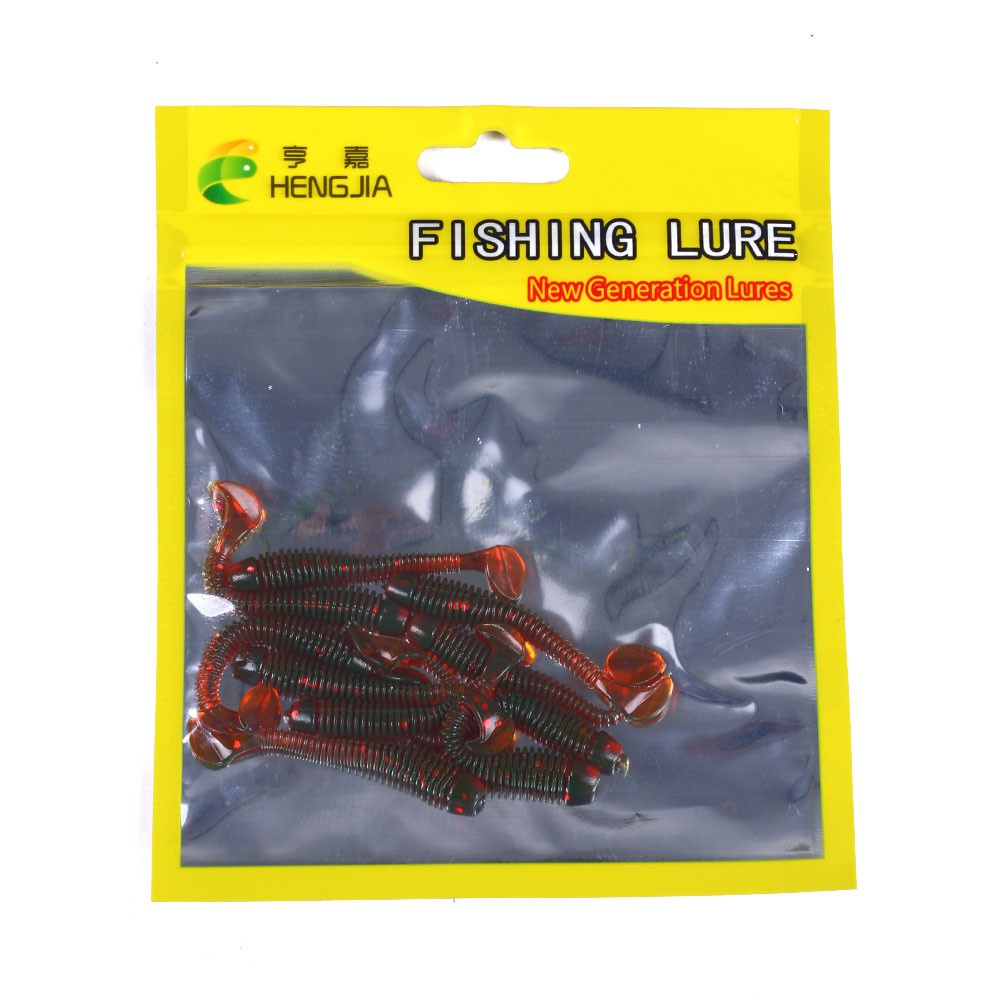 Wholesale HENGJIA 100pcs Silicone Worms Soft Baits 5cm 0.7g Jigging Wobblers Fishing Lures Artificial Swimbaits For Bass Carp Tackle