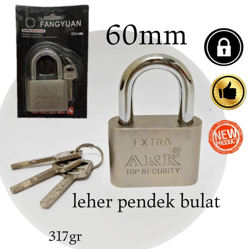 GEMBOK 60MM LEHER PENDEK MURAH