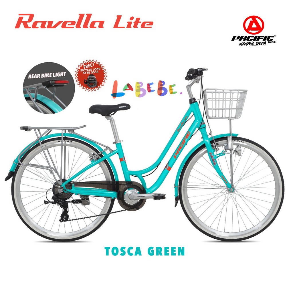 Sepeda CTB PACIFIC 26" inch Alloy Ravella lite 8 Speed FREE Kunci Sepeda