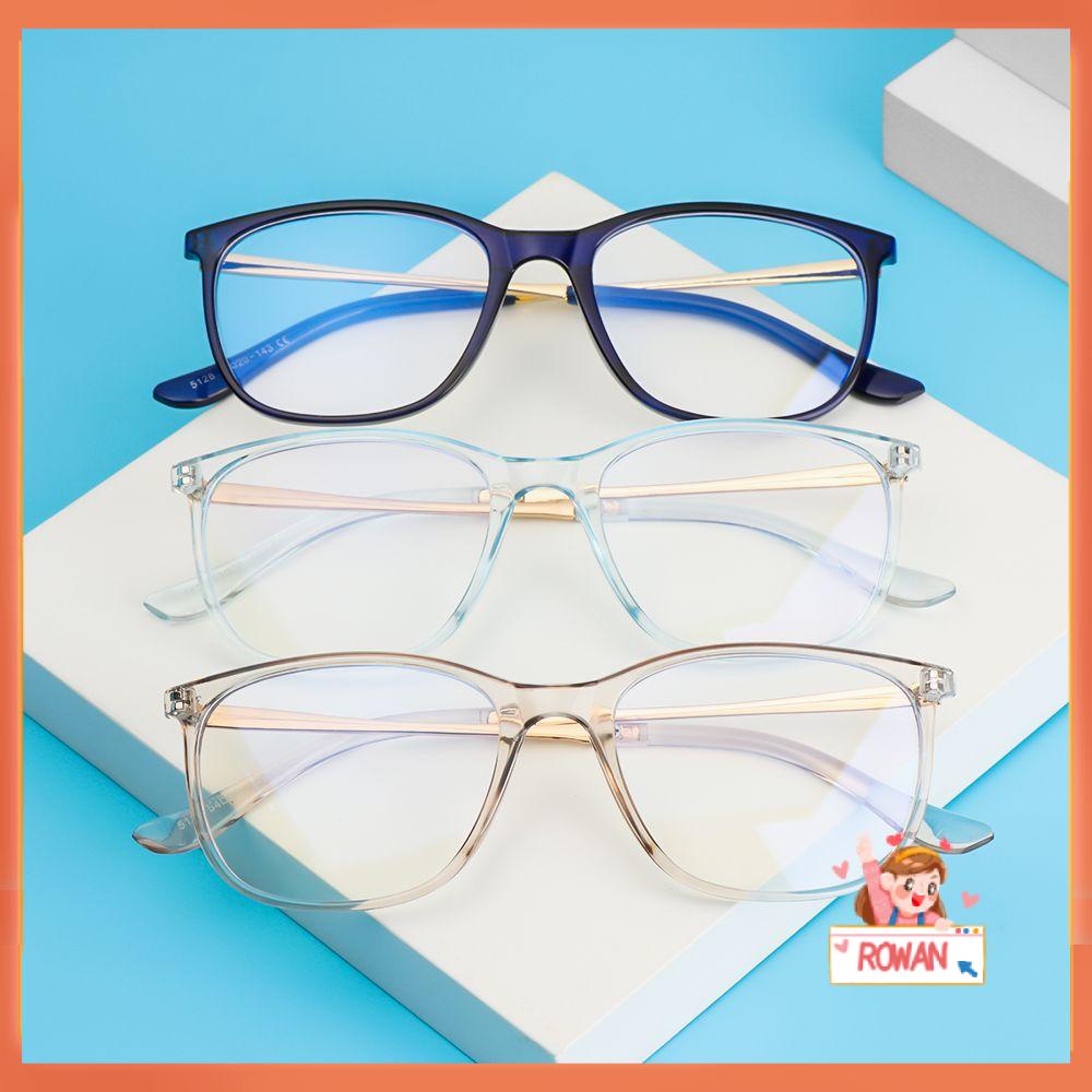 ROW Fashion Eyeglasses Vintage Ultra Light Frame Anti-Blue Light Glasses Portable Women Men Computer Square Eye Protection/Multicolor