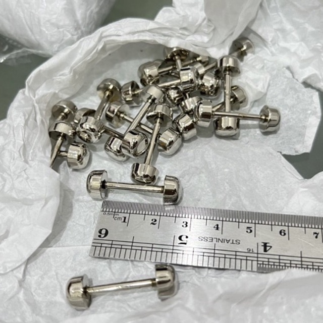 PROMO BAUT BARBEL 10MM TAS DOMPET NIKEL ROSE GOLD