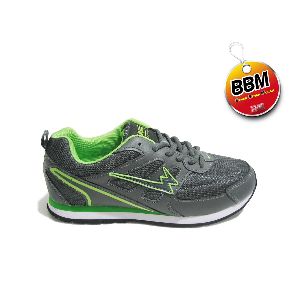 EAGLE SPIDER- SEPATU UNISEX DEWASA SNEAKER RUNNING - Abu Hijau muda