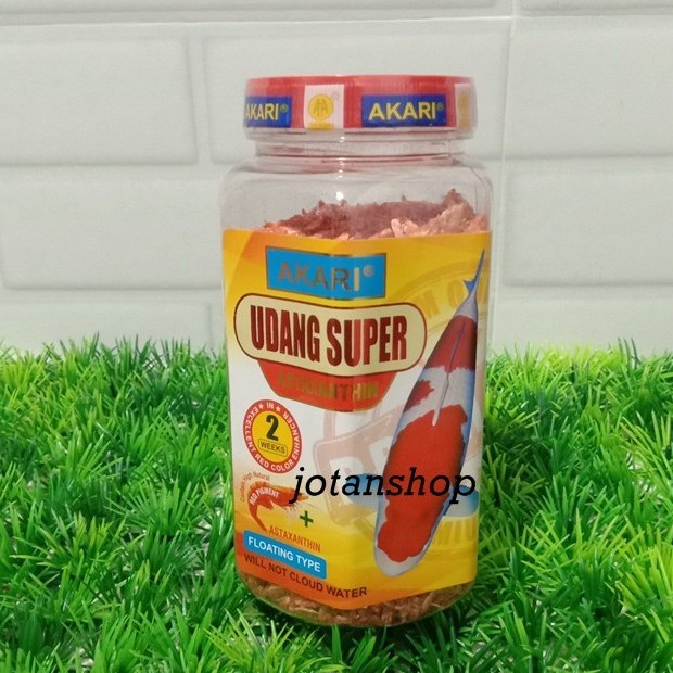 Akari Udang Super Astaxanthin 130 gr pakan makanan ikan Lou han koi hias predator