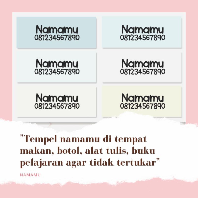 

Stiker Label Nama | Sticker Waterproof | Stiker Karakter Anak