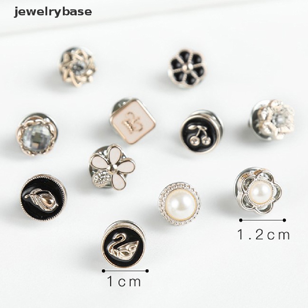 10pcs / Set Bros Pin Mutiara Anti Silau Untuk Pakaian