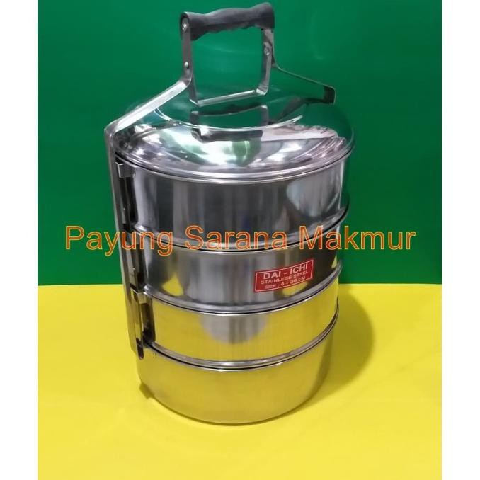 Rantang Jumbo 26 cm Susun 4 Daichi / Tenong 26 cm / Rantang Stainless