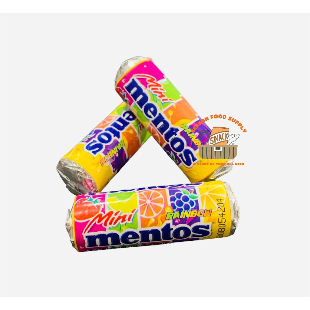 

( BERKAH ) PERMEN MENTOS MINI ROLL RAINBOW 10 GR