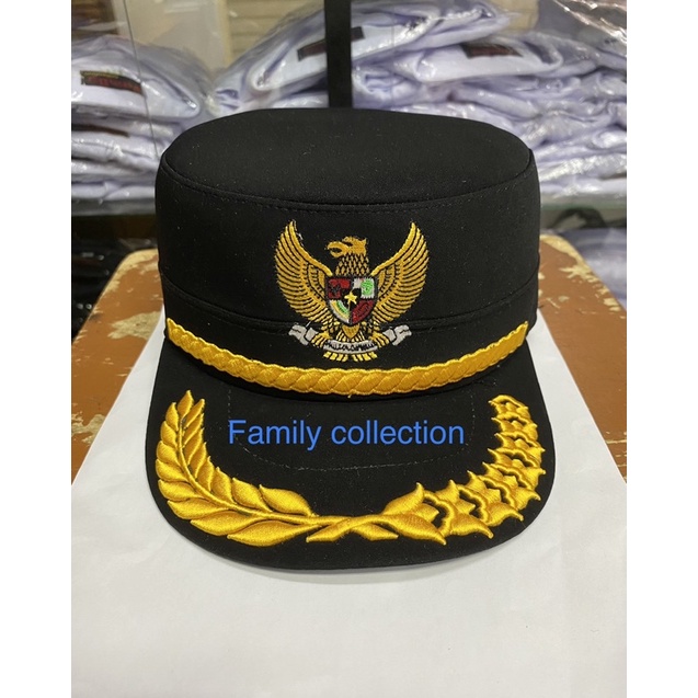 Topi komando logo garuda warna hitam