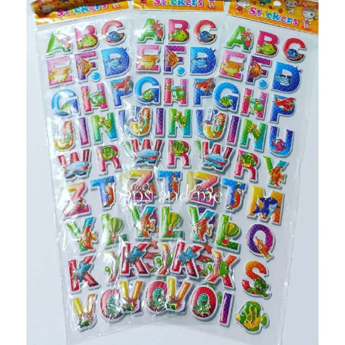 

Sticker Anak Stiker Timbul Huruf Motif Binatang Laut