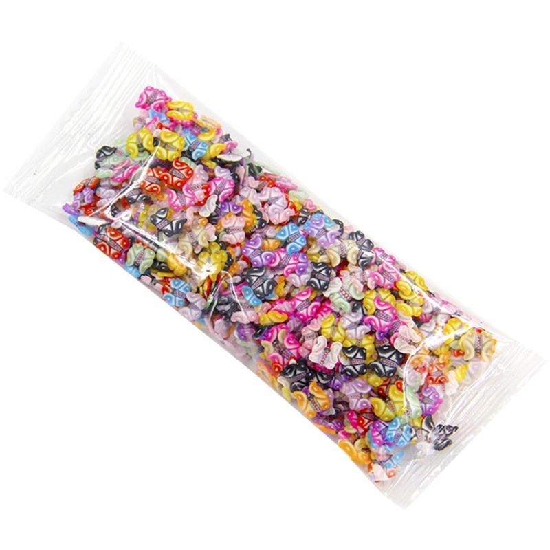 1000pcs / Pak Clay Resin Motif Buah / Daun / Bunga Warna-Warni Untuk Dekorasi Nail Art / Perhiasan Diy