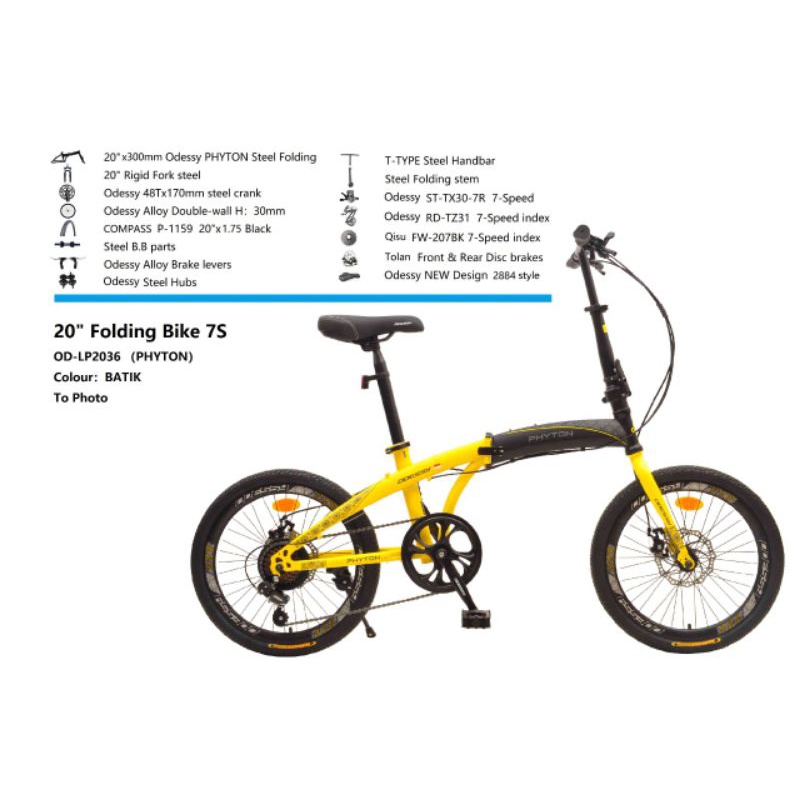 Folding Bike Odessy Phyton 20"