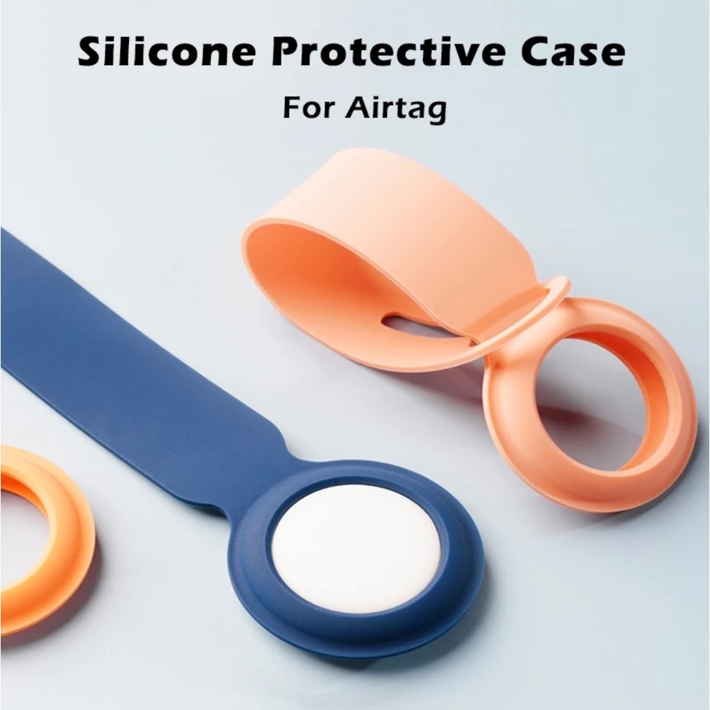 Silicone Loop Apple Airtag Case Cover Holder Gantungan Airtags strap anti lost