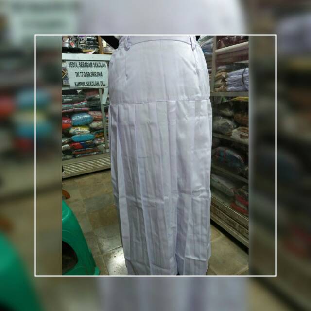 ROK PUTIH PANJANG TURUN PINGGANG REMPEL SD/SMP/SMA