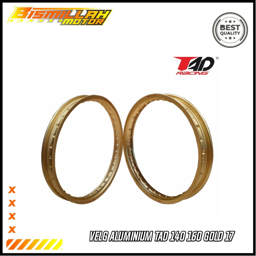 VELG TAD ALUMINIUM 140 160 RING 17 GOLD RACING