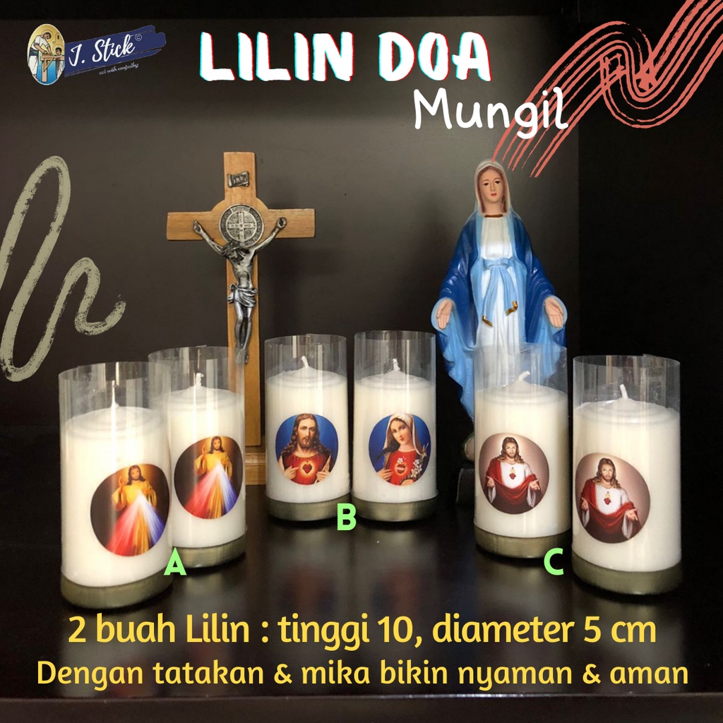 LILIN DOA, ukuran mungil  (sepasang)