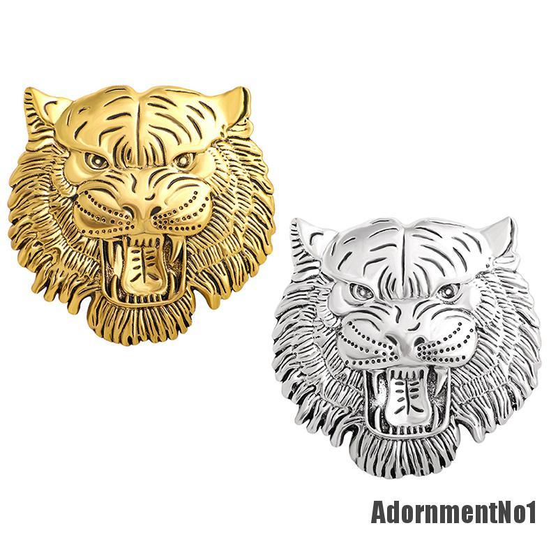 (Adornmentno1) Bros Pin Casual Bentuk Kepala Harimau Untuk Pria / Wanita