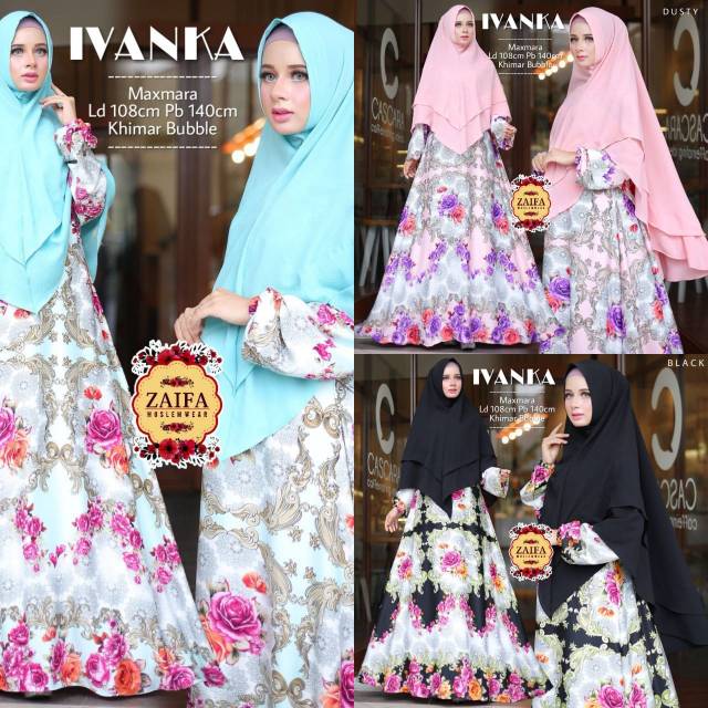 Muslim wear bahan maxmara gamis busui set hijab