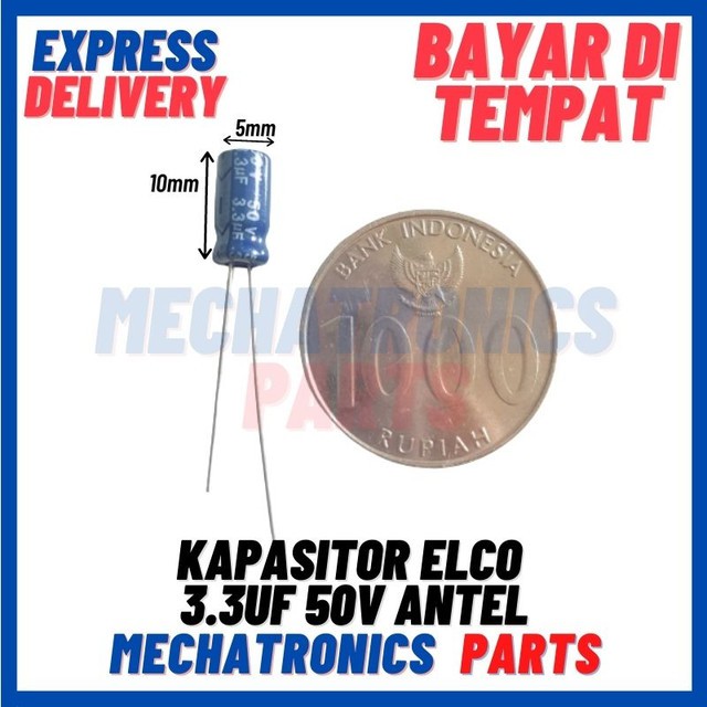 [PAS-9623] KAPASITOR ELCO 3.3UF 50V ANTEL