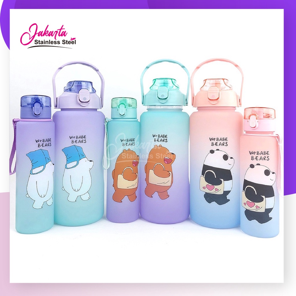 JSS - Botol Viral Botol 2in1 Botol Minum Anak Karakter Tumbler Lucu Botol Motivasi Botol Gemoy Penan