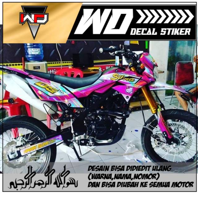 Decal Stiker Dtraker KLX BF FULL CHROME hologram