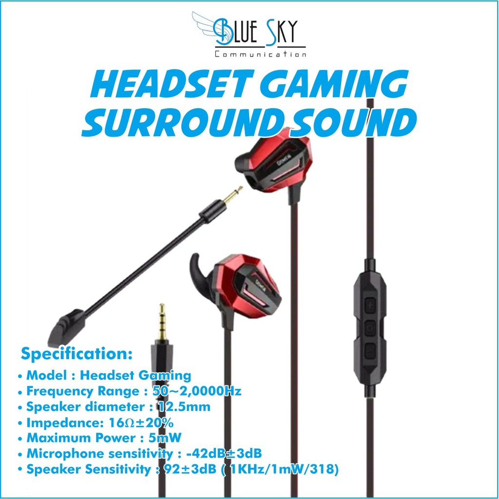 HEADSET EARPHONE GAMEN GAMING GE100