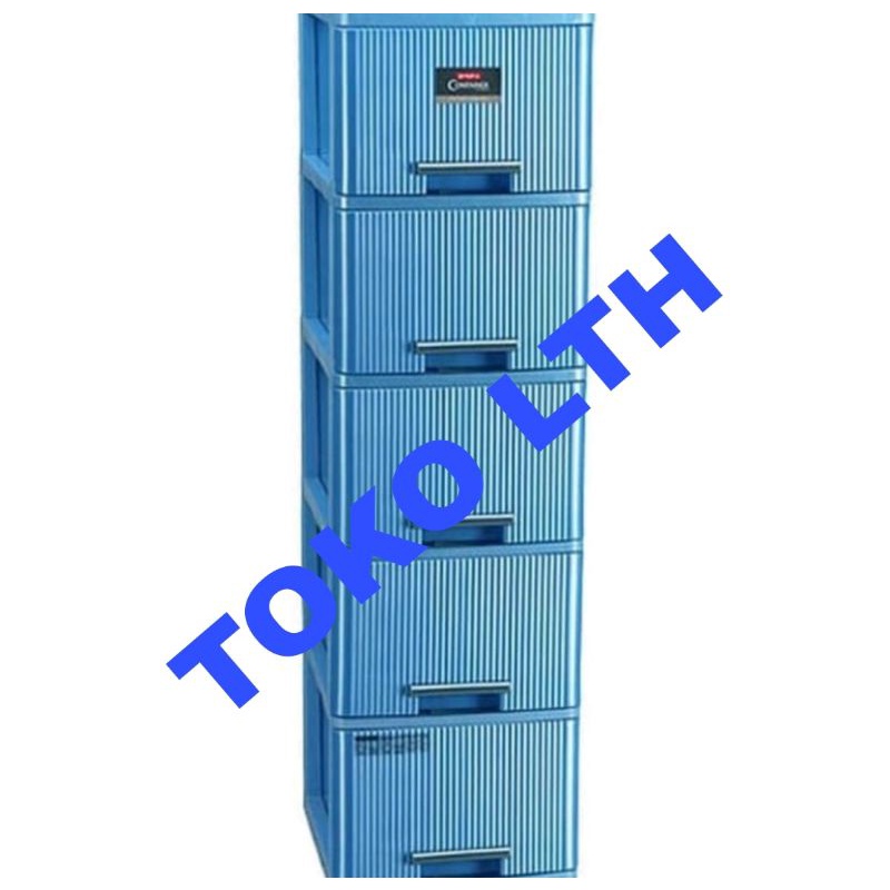 LEMARI PLASTIK SUSUN 5 / LACI CONTAINER SUSUN 5 - AXIS XC-30 LION STAR