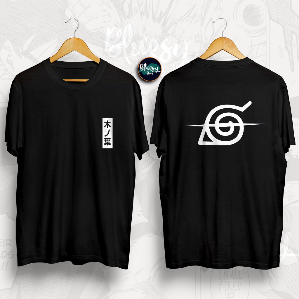 Kaos ANIME NARUTO KONOHA ITACHI SASUKE SCRATCH / KAOS LOGO KONOHA CORET KAOS DISTRO KONOHAGAKURE