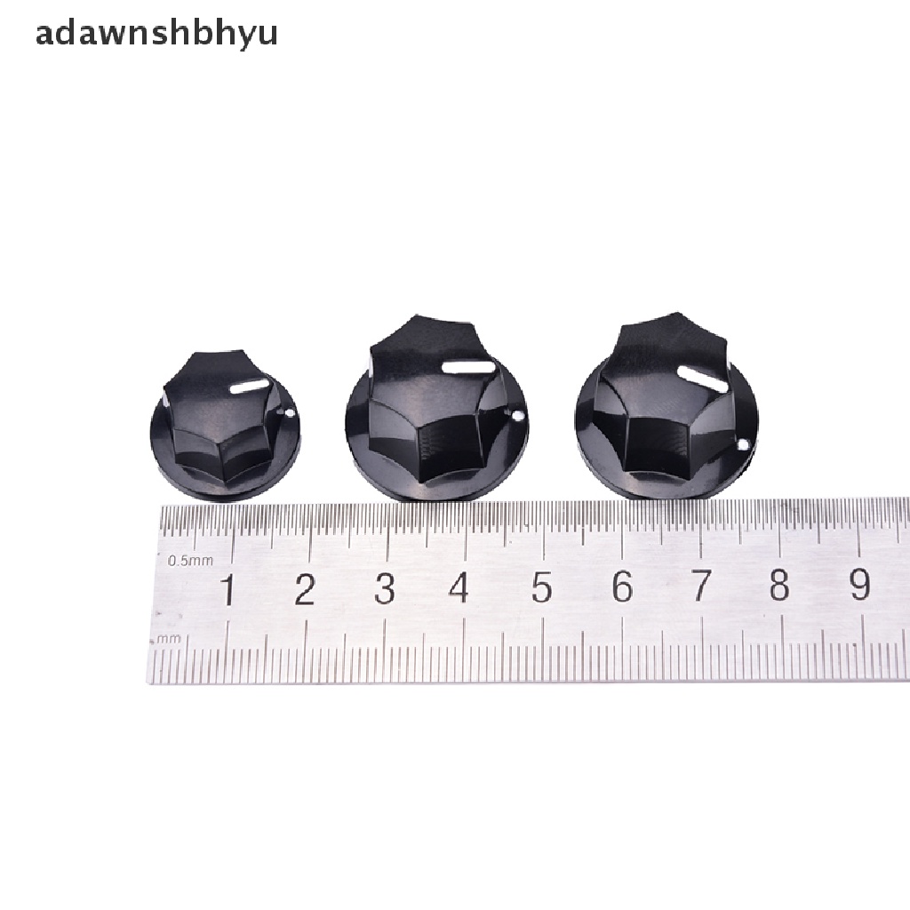 Adawnshbhyu 3Pcs Tombol Kontrol Nada volume amp Plastik Hitam Gaya vintage jazz bass Gitar