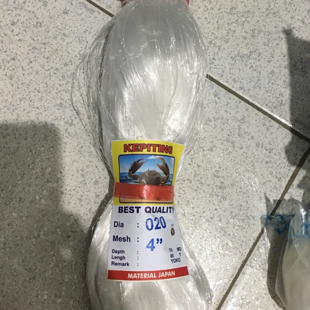 Jaring ikan / senar tasi 4 x 020 kepiting