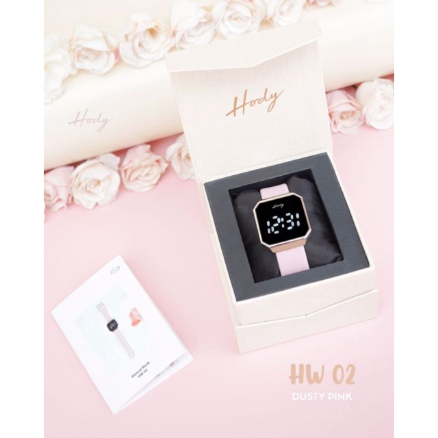 HW 02 Hody Watch Jam Tangan wanita terbaru best seller 2022 Jam tangan digital LED anti air Jam tang