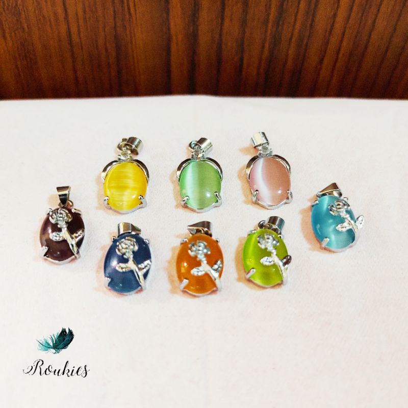 [GROSIR] Liontin Wanita Batu Mata Kucing KECIL