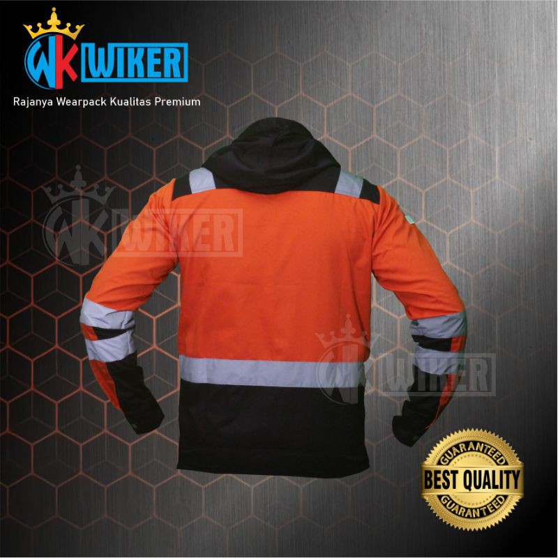 Wearpack Safety Dengan Penutup Kepala - Jaket Proyek - Baju Safety - Werpack Kerja Model Jaket -