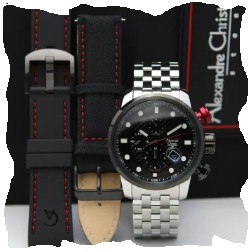 ALEXANDRE CHRISTIE ORIGINAL AC 6163 Jam Tangan Pria Silver