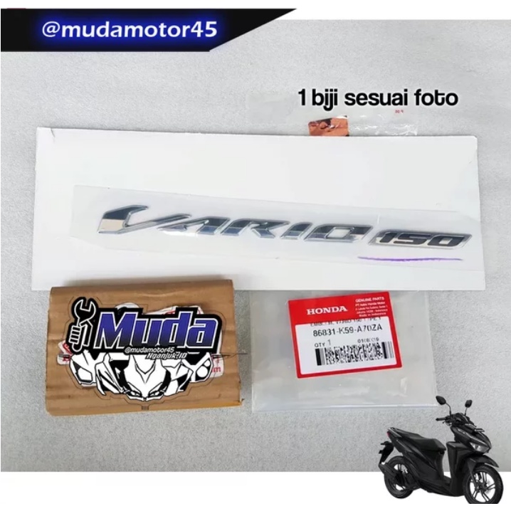 EMBLEM TULISAN ALL NEW VARIO 150 2018 2019 2020 KEYLESS LED FACELIFT LOGO 86831-K59-A70ZA-A80ZA 125 