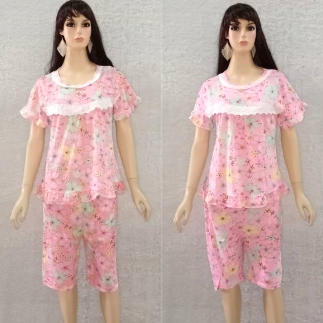 baju tidur import fashion wanita Bahan Kaos katun Import Tebal