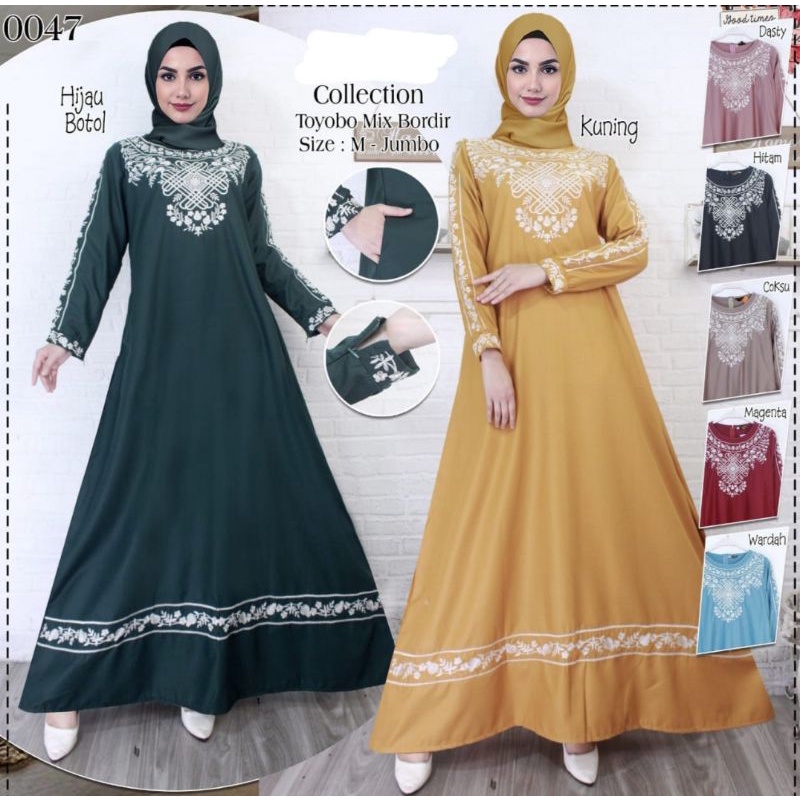 gamis toyobo bordir
