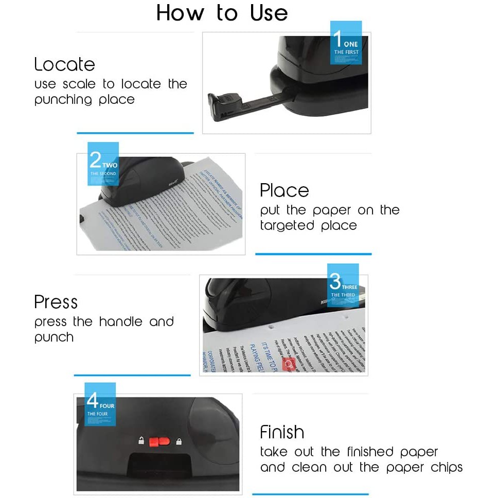 Pembolong KW-trio 9945 effortless Lever-tech Heavy Duty 2 Hole Punch