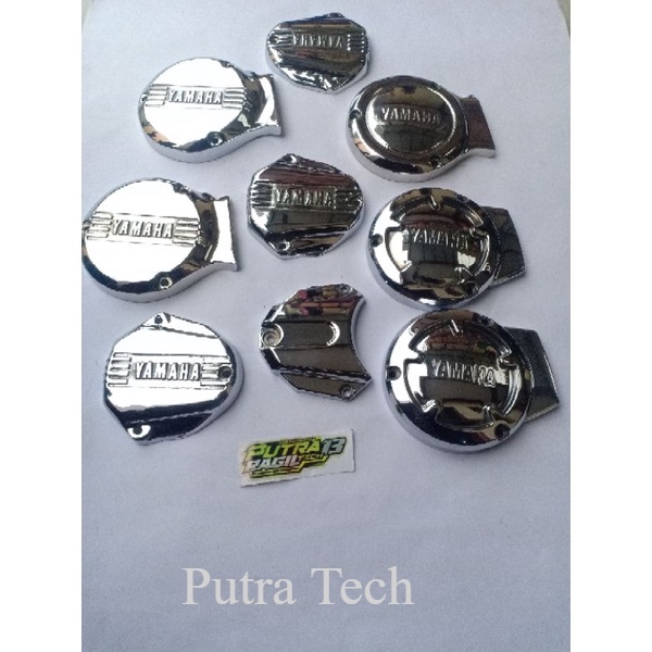 PUTRA TECH COVER TUTUP BAK MAGNET KOPLING RX KING CHROME TULISAN YAMAHA 2004